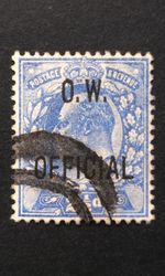 King Edward Vll GB 2.1/2d O.W. Official SG.O39 Used Well Centred Good Perfor. VF