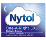 Nytol Tablets One-A-Night 50mg -  Sleep Aid - 20 Tablets