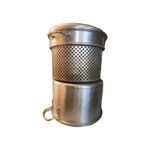 Primitive Vintage Aluminum Two Handle Double Boiler Pan Set 3pc with lid
