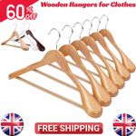 The Hanger Store Wooden suit coat hangers, broad ends and non slip trouser bar
