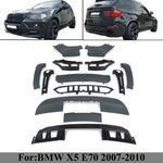 For 2007-10 X5 E70 Full Aerodynamic AERO Bumper Body Lip Kit Front & Rear 13PCS