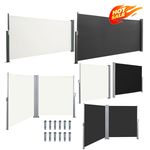 Garden Side Awning Windbreaker Sunshade Retractable double-sided Privacy Screen