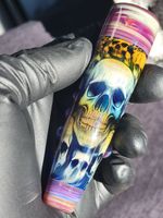 Heady Handmade 4.06" Glass Tobacco Smoking Pipe Fumed 24kt Gold And Silver