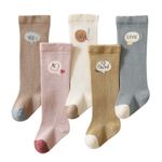 2 Pairs Toddler Socks Newborn Baby Kids Cotton Girl Infant Boy Long Socks 0-3Yrs