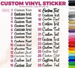 Personalised Name Vinyl Sticker Word Text Cut Fancy Font Sticker Sentance custom