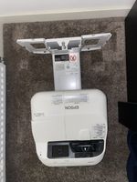 Epson EB-585Wi projector with wall mount and 4 Lamps
