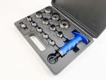 14PC HOLLOW HOLE CUTTER PUNCH SET 5-35mm LEATHER RUBBER GASKETS + STORAGE CASE