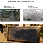 LCD Display For R34 GT-R MFD NISSAN SHARP S1 99~20 /TOSHIBA S2 later 2000