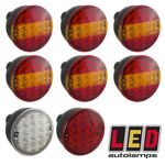 LED AUTOLAMPS HBL140 12v 24v LED Hamburger STOP TAIL INDICATOR FOG REVERSE Light