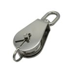  Stainless Steel Single Pulley Block Swivel Eye 25MM - 125MM (Wire Rope Sheave)