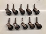 10 x Small Vintage Gresley Furniture Castors- MADE IN BRITAIN