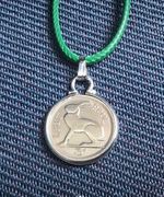 Cute Irish Threepence coin Pendant