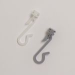 WHITE OR GREY SHOWER CURTAIN HOOKS AND GLIDERS REPLACEMENT TRACK BATHROOM RAIL
