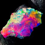 10 Ct Black Ethiopian Opal Rough, Jewelry Grade Welo Multi Fire Opal