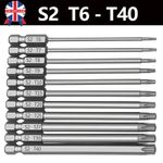 11X/10CM Long Reach Torx Star Hex Security Bit Set Tamper Proof Screwdriver Bits