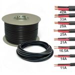 Twin 2 Core Cable 12v 24v 2Core Flat Thin Wall Automotive Wire Black & Red Auto