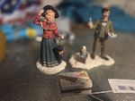 Vintage Mervyns Village Square Figurines Lot 2 Umbrella Lady Painter Man 2000...