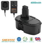 4000mAh 18V Ni-MH Battery/Charger For Dewalt DE9096 DE9095 DE9503 DE9098