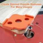 4PCS 8Size Radius Jig Router Templates Round Corner Radius Woodworking Trimming
