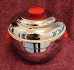 MCM..Ice Bucket Model Chrome With Red Handles.