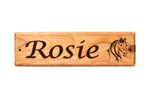 Personalised Horse Stable Door Sign Wooden Engraved Name Plaque Custom Stall UK