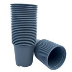 Bramley & Sage 9cm Grey Plant Pots Recycled Plastic Grow Your Own (Set of 100)