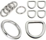 STAINLESS STEEL D-RINGS and O-RINGS 🔗 Webbing Leathercraft Welded Buckles Rings