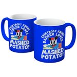 BODGER & BADGER EVERYBODY KNOWS LOVES MASHED POTATO MUG IN VARIOUS COLOURS