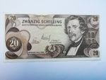 1967 Austria Osterreich 20 Twenty Zwanzig Schilling Banknote Nice Crisp Note