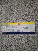 MATCH TICKET PREMIER LEAGUE ARSENAL V MAN UTD 8th nov 2008