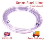 6mm id Transparen , PETROL OIL FUEL PIPE HOSE LINE. -* 1 Metre Length