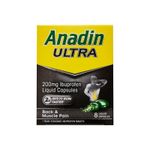 ULTRA Liquid Capsules FAST  RELIEF 200mg 8 liquid capsules