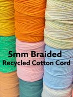 🌿 REDUCED PRICE ECO FRIENDLY 5mm Braided Cotton Cord Sold as SKEIN🌿