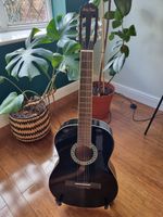 Harley Benton Classical Guitar Black With Stand