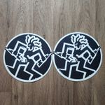 Pair of Fantazia rave logo 12" DJ Slipmats Old Skool Hardcore jungle Techno 90s