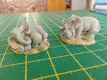 Set Of 2 Mini Elephant Figurines Ornaments