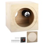 4 Inch Ported Wooden Speaker Enclosure, Natural Wood Subwoofer Box Speaker Box