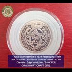 🔹 Regensburg 1634 1982 Silver City View Thaler Restrike. Fractional Silver coin