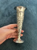 Art Nouveau Iris Silver Flower Vase