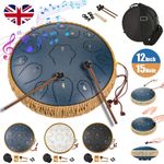 Steel Tongue Drum 15 Notes 13 Inch F-Key Panda Balmy Drum Percussion Instrument