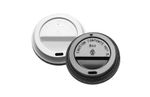 White/Black Plastic Coffee Cup Lids, Hot Drink Sip Lids to Fit Paper Cups 8/12oz