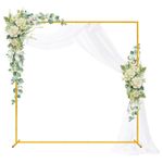 2M Square Balloon Arch Backdrop Flower Gold Display Stand Frame Wedding New