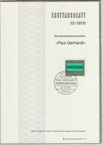 First Day Cover ETB 13/1976 - "300. Death Anniversary Paul Gerhardt" Stamp/Stamp