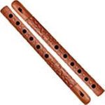 Indian Glance Traditional Wooden Flute Great Sound Woodwind Set of 2, Brown