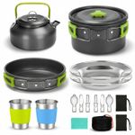 13PCS Portable Camping Cookware Hiking Picnic Cooking Pot Pan Stove Set