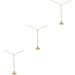 Home Use Metal Flag Stand with Firm Y Shaped Base Golden Color