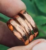Solid Copper Minimalist Healing Handmade Unisex Thumb Ring, Band Ring Adjustable
