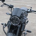 Motorcycle Windshield Front Flyscreen Universal Windscreen w/Mount Bracket 5"-7"