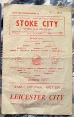 1963-64 League Cup Final 1st Leg STOKE CITY v LEICESTER CITY  15 April Programme