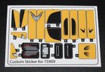 Custom Decal Sticker for 75909 Replacement Sticker Sheet